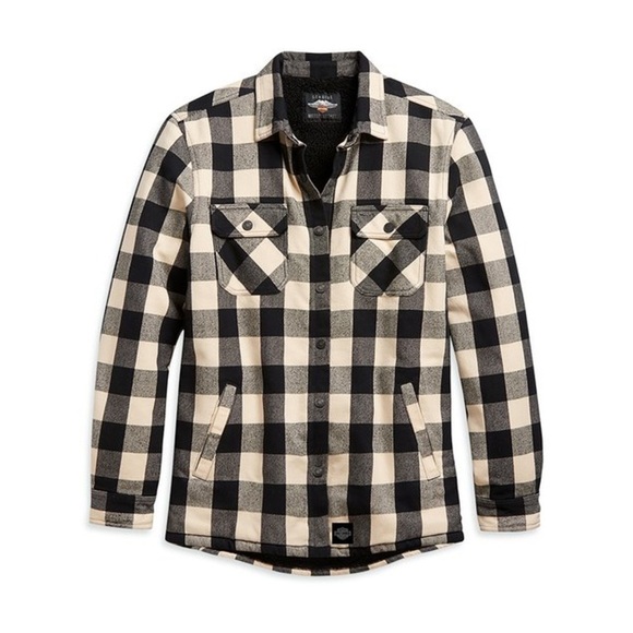 Gently Used - Like New Harley Davidson Plaid Jacket shacket -Women’s Size Small